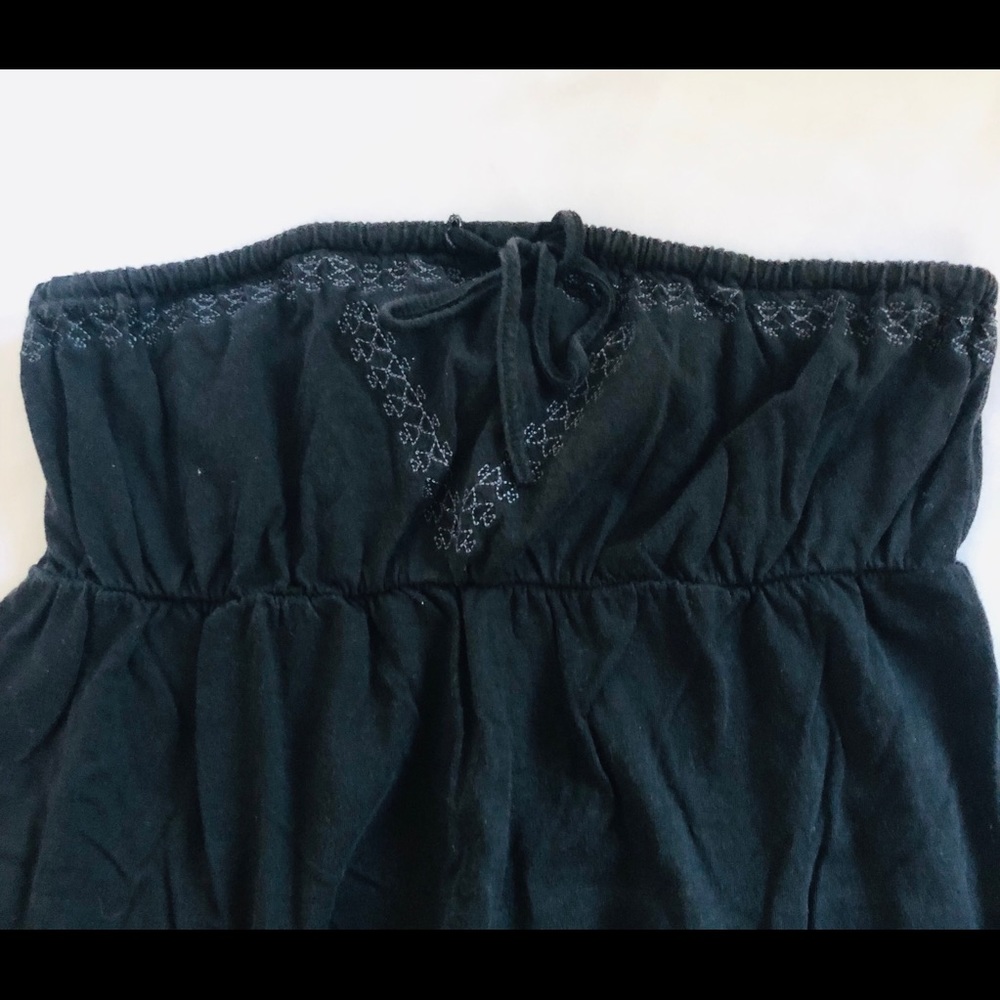 Volcom black cover-up with white thread detailing